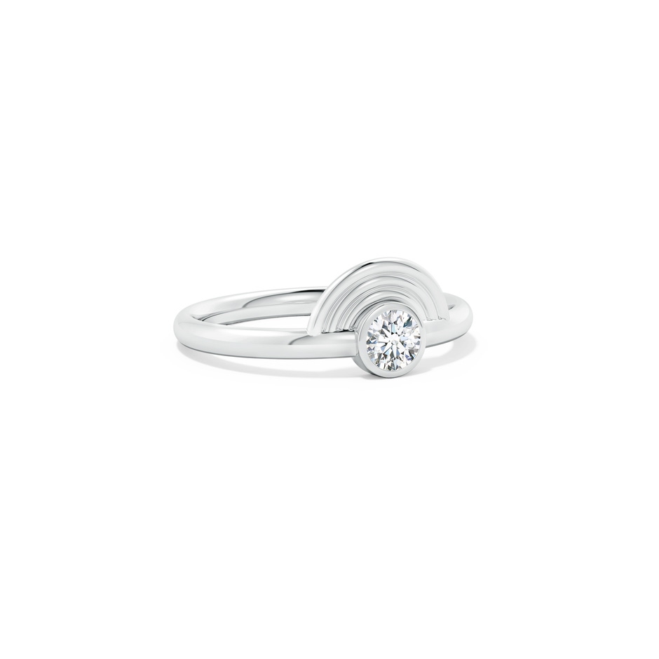 4mm HSI2 Natori x Angara Infinity Diamond Half Concentric Circle Metal Fan Ring in White Gold side 599