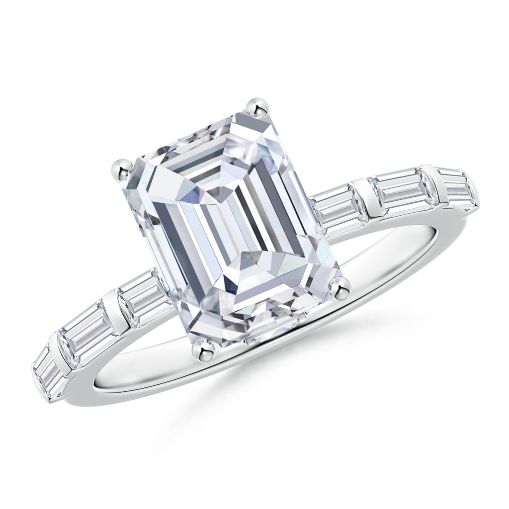 9x7mm FGVS Natori x Angara Orient Express Lab-Grown Emerald-Cut Diamond  Solitaire Ring in White Gold 