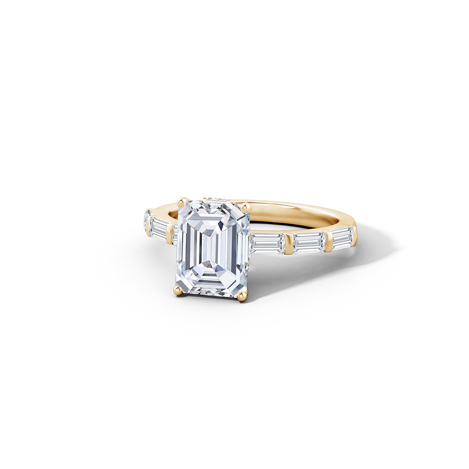 9x7mm FGVS Natori x Angara Orient Express Lab-Grown Emerald-Cut Diamond  Solitaire Ring in Yellow Gold side 599