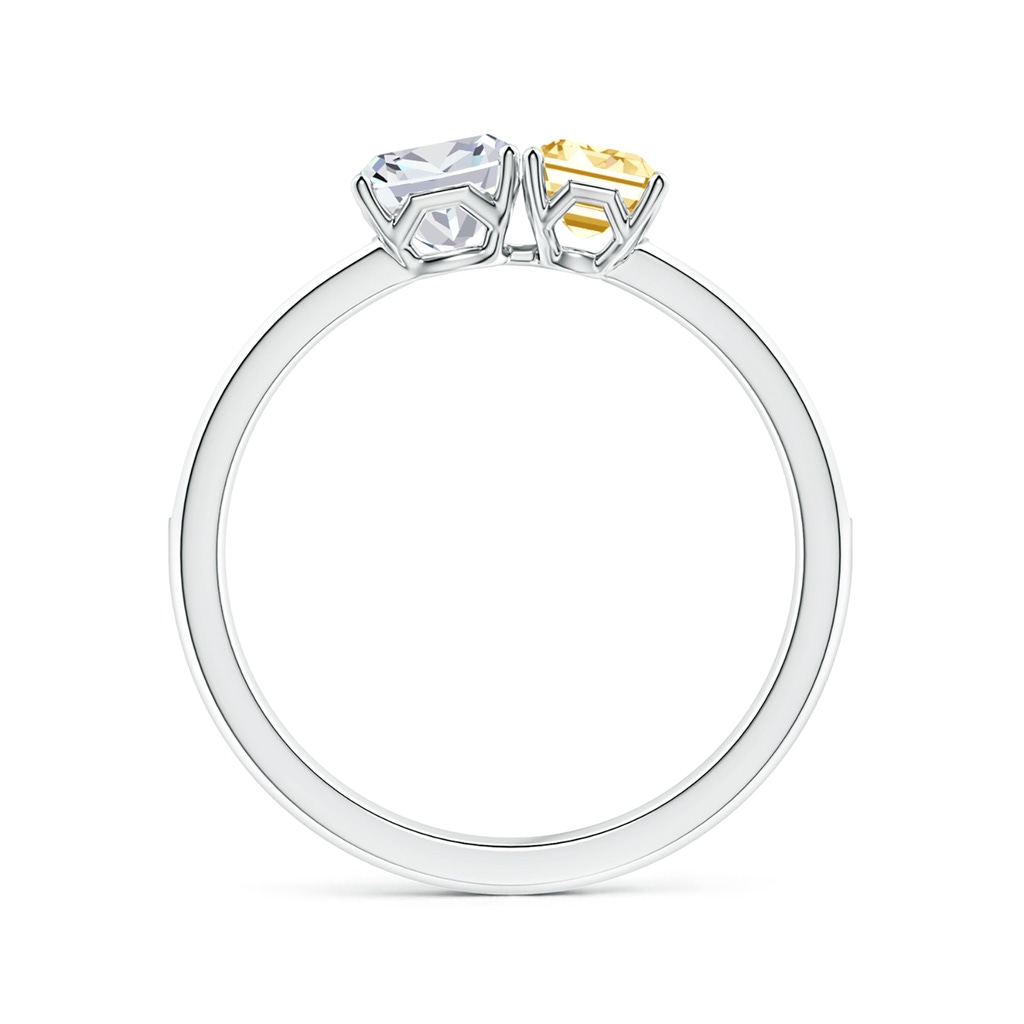 6x4mm fancyvs Natori x Angara Orient Express Lab-Grown White & Yellow Diamond Two-Stone Ring in White Gold Side 199