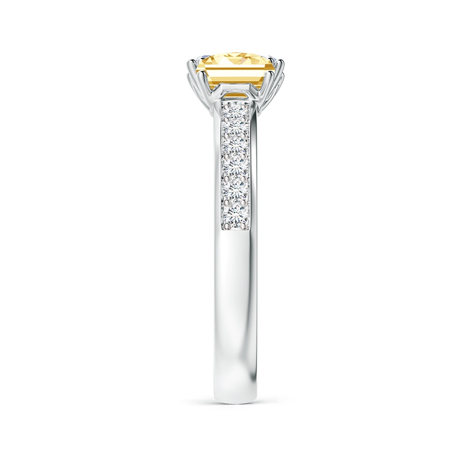 6x4mm fancyvs Natori x Angara Orient Express Lab-Grown White & Yellow Diamond Two-Stone Ring in White Gold side 299