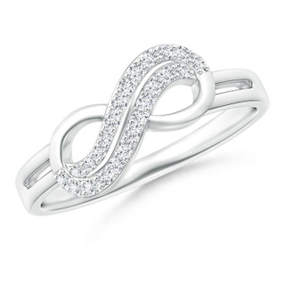 1.15mm GVS2 Twin-Row Diamond Infinity Swirl Ring in White Gold