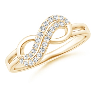 1.15mm GVS2 Twin-Row Diamond Infinity Swirl Ring in Yellow Gold