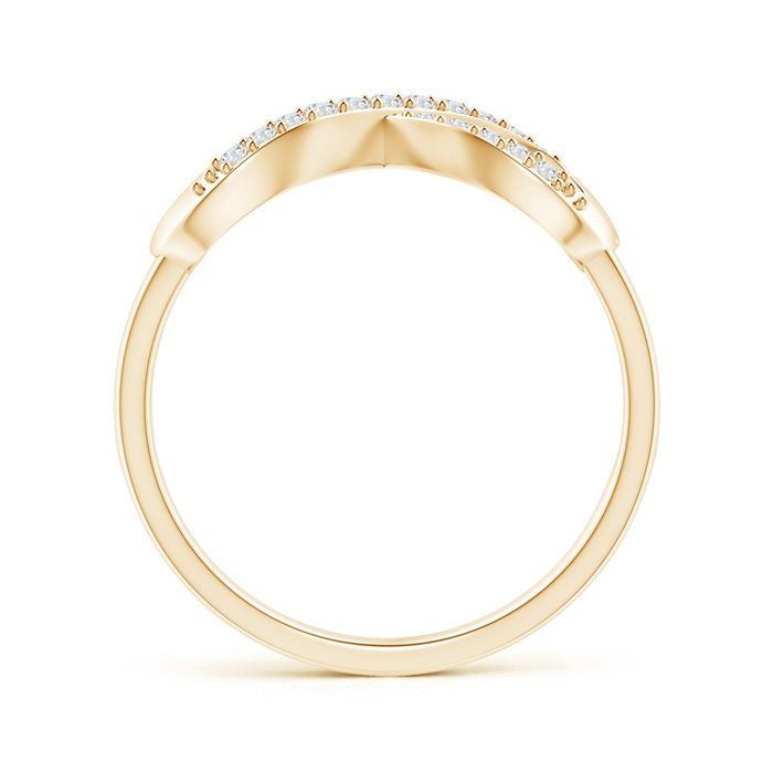 1.1mm GVS2 Split-Shank Round Diamond Infinity Heart Ring in Yellow Gold Side-1