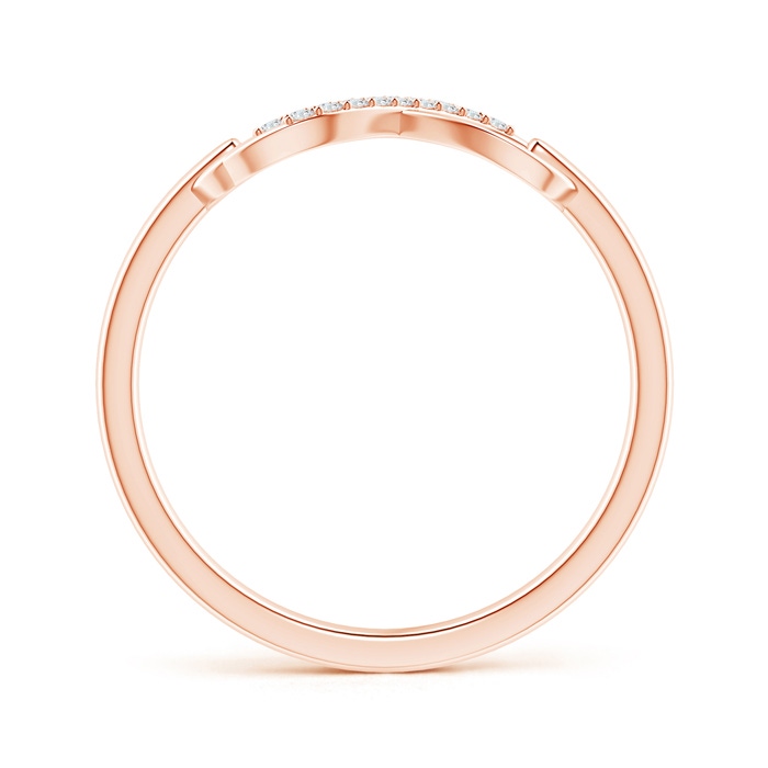 0.9mm GVS2 Twin-Row Diamond Swirl Infinity Link Ring in Rose Gold side-1