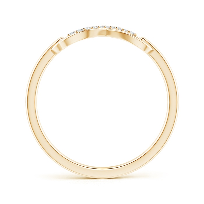 0.9mm GVS2 Twin-Row Diamond Swirl Infinity Link Ring in Yellow Gold Side-1