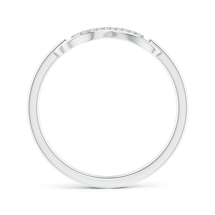 0.9mm HSI2 Twin-Row Diamond Swirl Infinity Link Ring in White Gold side-1