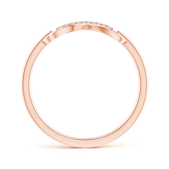 0.9mm IJI1I2 Twin-Row Diamond Swirl Infinity Link Ring in 9K Rose Gold product image