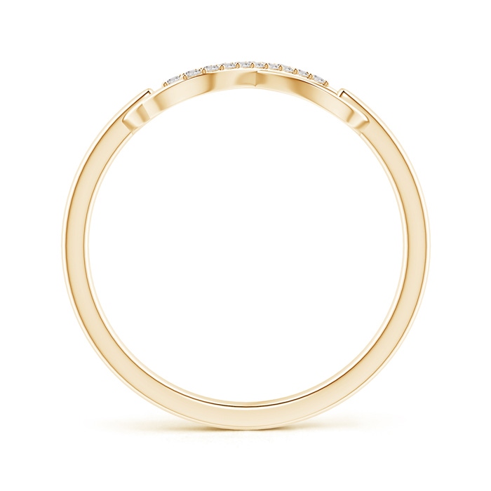 0.9mm IJI1I2 Twin-Row Diamond Swirl Infinity Link Ring in Yellow Gold side-1