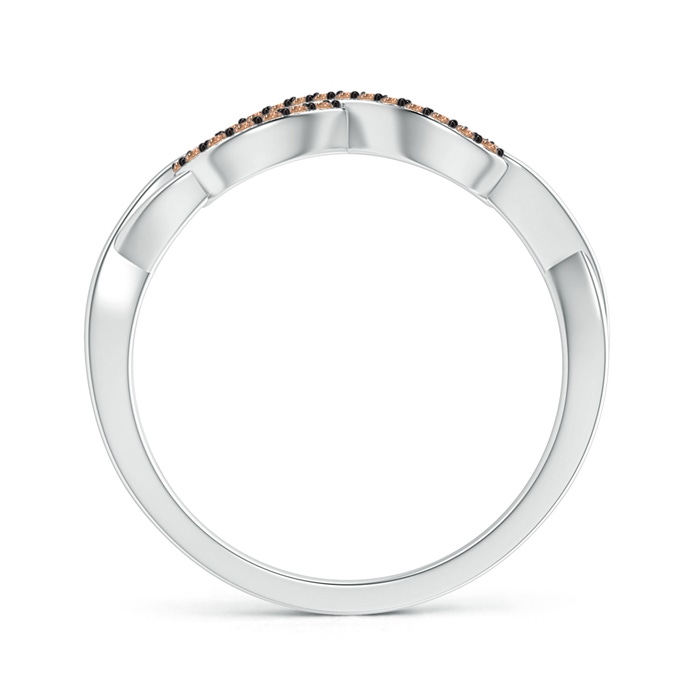 0.8mm AAA Coffee Diamond Interlocking Infinity Ring in P950 Platinum Product Image