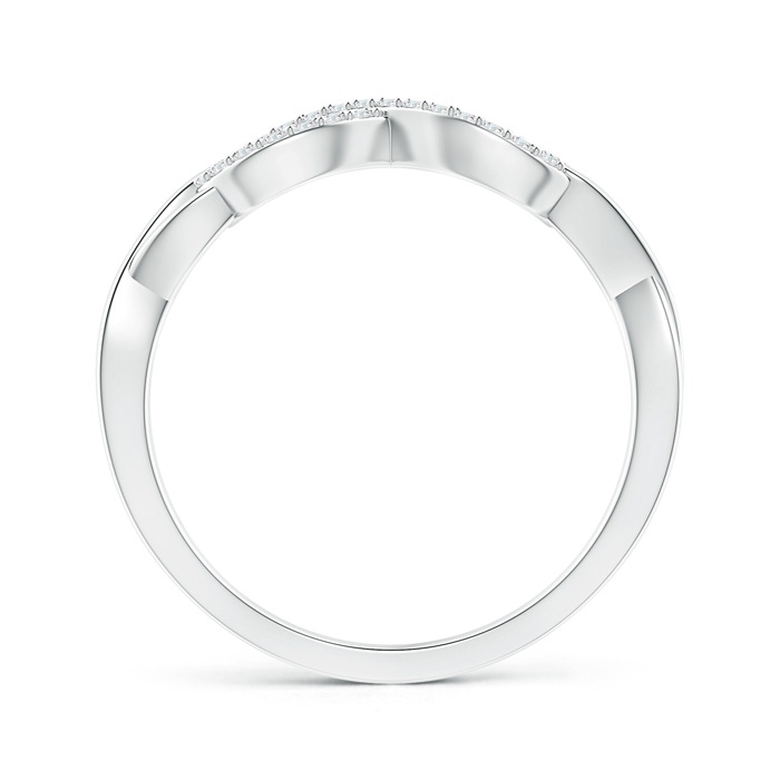 0.9mm GVS2 Round Diamond Interlocking Triple Infinity Ring in White Gold product image