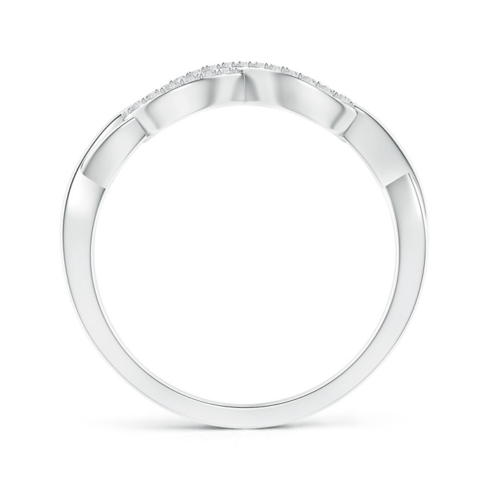 0.9mm HSI2 Round Diamond Interlocking Triple Infinity Ring in White Gold product image