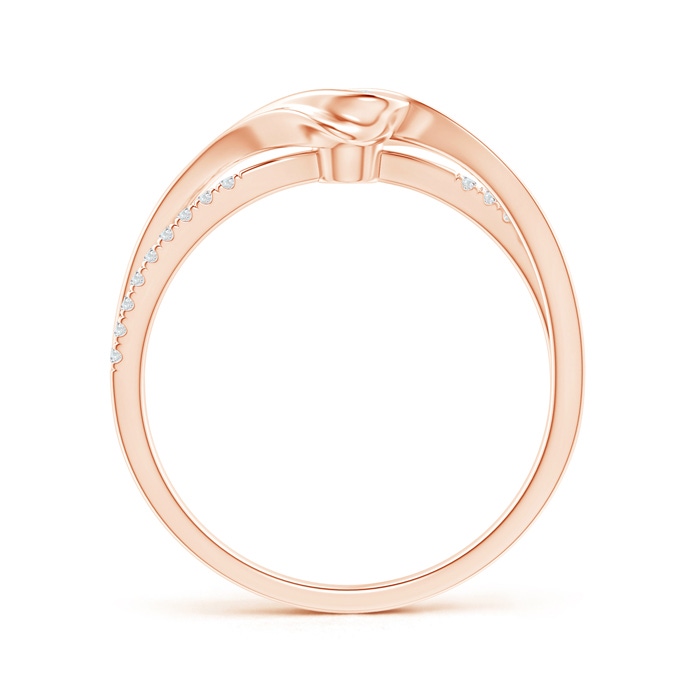 3.2mm GVS2 Round Solitaire Diamond Split Bypass Ring in Rose Gold product image