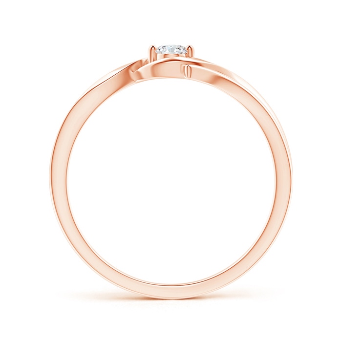 2.7mm GVS2 Solitaire Round Diamond Ribbon Bypass Ring in Rose Gold side-1