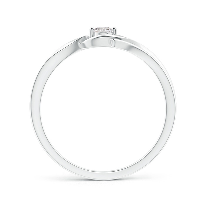 2.7mm IJI1I2 Solitaire Round Diamond Ribbon Bypass Ring in White Gold side-1