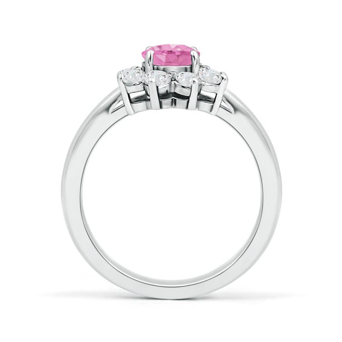 A - Pink Sapphire / 1.25 CT / 14 KT White Gold