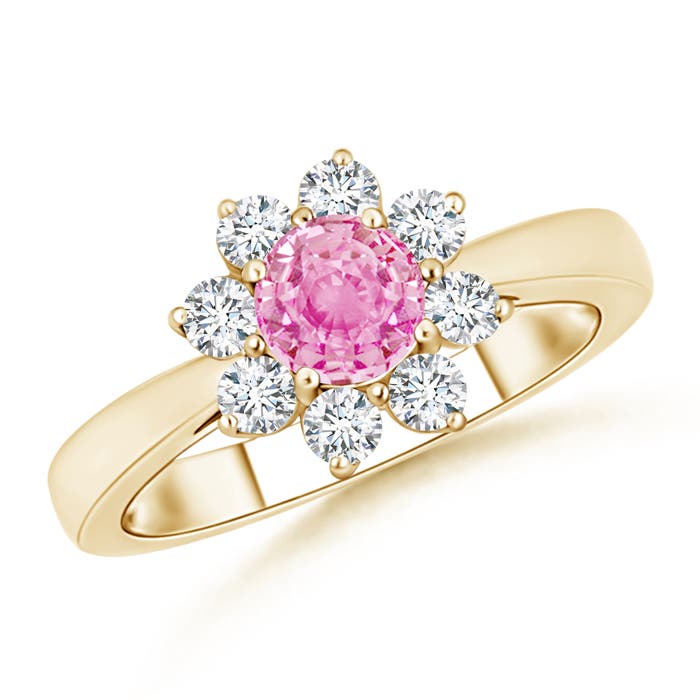 A - Pink Sapphire / 1.25 CT / 14 KT Yellow Gold