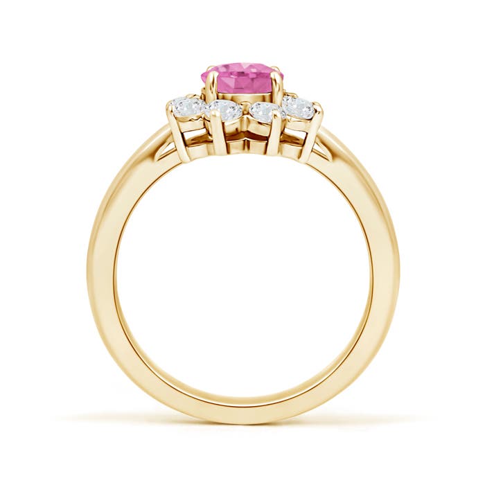 AA - Pink Sapphire / 1.25 CT / 14 KT Yellow Gold