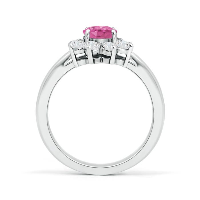 AAA - Pink Sapphire / 1.25 CT / 14 KT White Gold