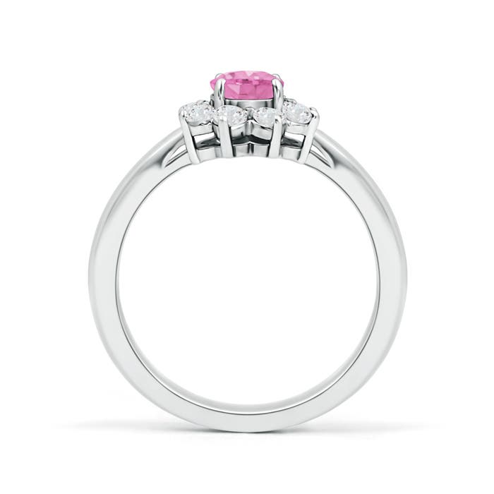 A - Pink Sapphire / 0.88 CT / 14 KT White Gold