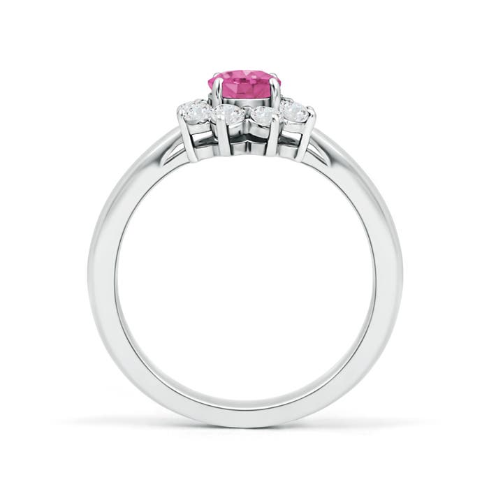 AAA - Pink Sapphire / 0.88 CT / 14 KT White Gold