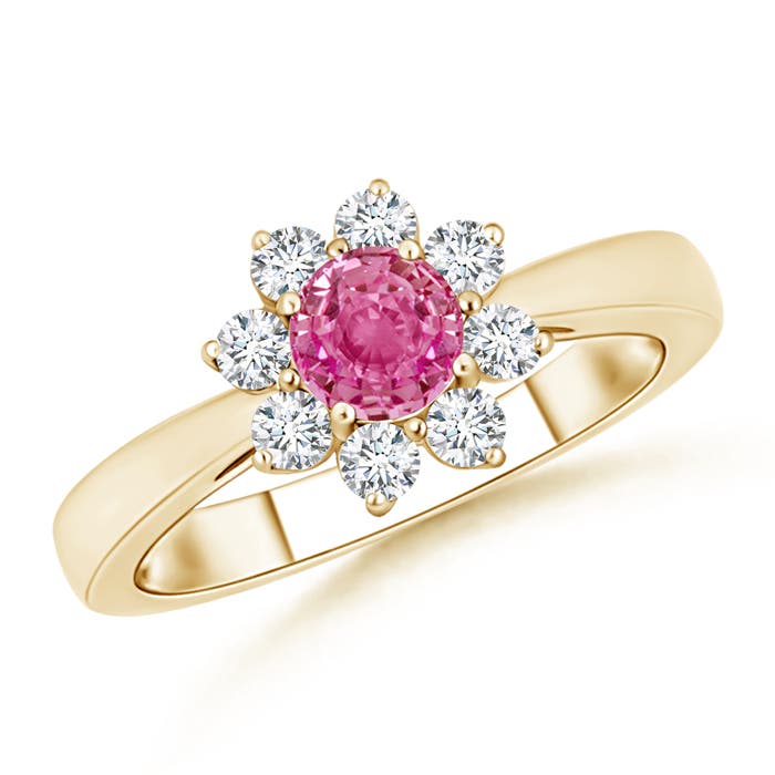 AAA - Pink Sapphire / 0.88 CT / 14 KT Yellow Gold