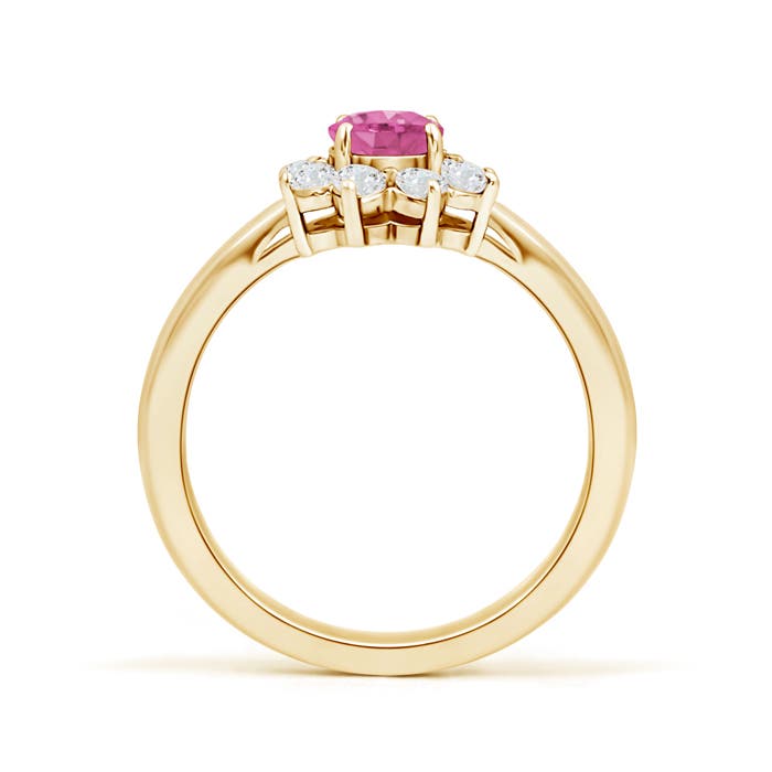 AAA - Pink Sapphire / 0.88 CT / 14 KT Yellow Gold