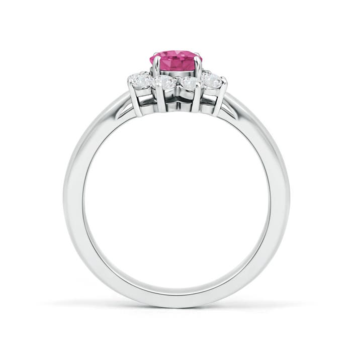 AAAA - Pink Sapphire / 0.88 CT / 14 KT White Gold