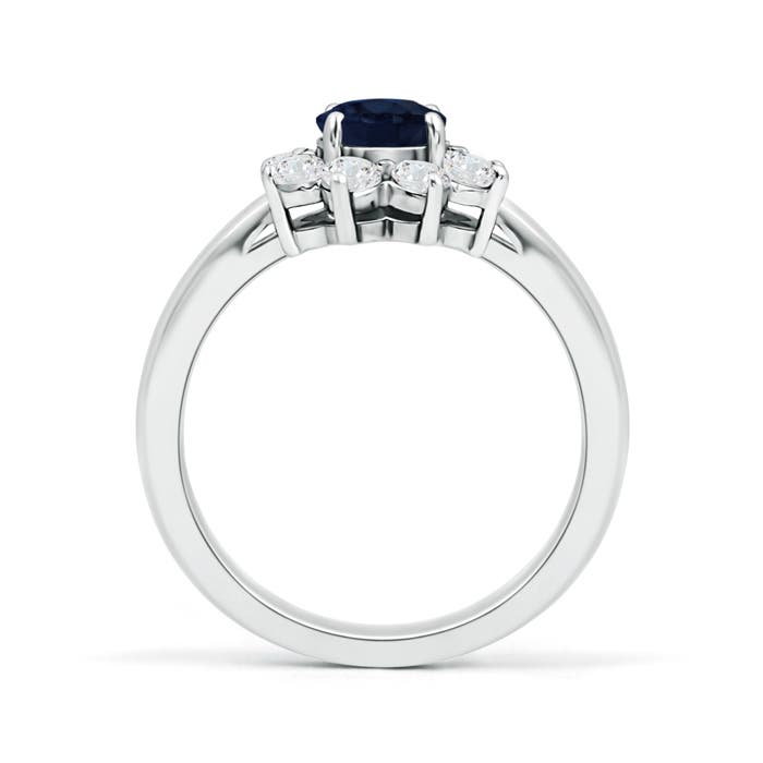 A - Blue Sapphire / 1.25 CT / 14 KT White Gold