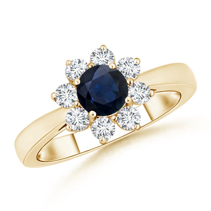 A - Blue Sapphire / 1.25 CT / 14 KT Yellow Gold