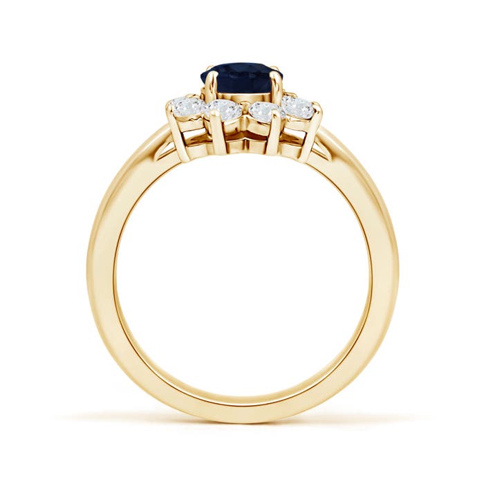 A - Blue Sapphire / 1.25 CT / 14 KT Yellow Gold