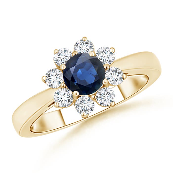 AA - Blue Sapphire / 1.25 CT / 14 KT Yellow Gold