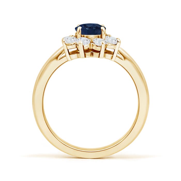 AA - Blue Sapphire / 1.25 CT / 14 KT Yellow Gold