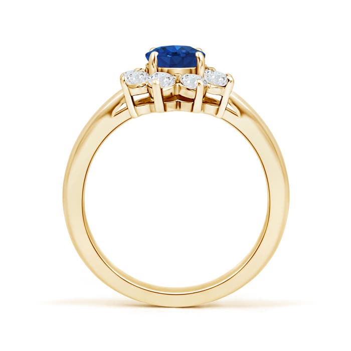 AAA - Blue Sapphire / 1.25 CT / 14 KT Yellow Gold