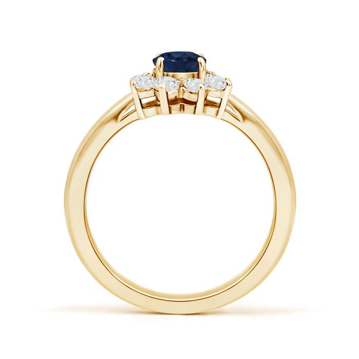 AA - Blue Sapphire / 0.88 CT / 14 KT Yellow Gold