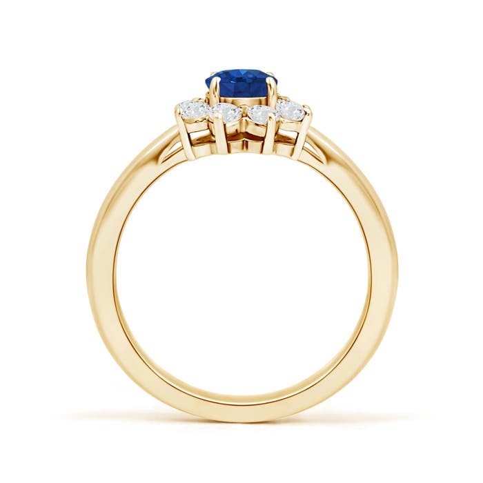 AAA - Blue Sapphire / 0.88 CT / 14 KT Yellow Gold