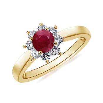 A - Ruby / 0.88 CT / 14 KT Yellow Gold