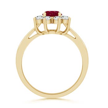 A - Ruby / 0.88 CT / 14 KT Yellow Gold