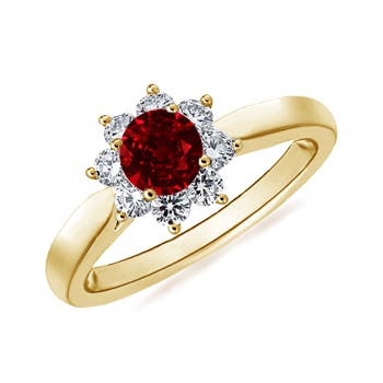 AAAA - Ruby / 0.88 CT / 14 KT Yellow Gold