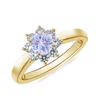 A - Tanzanite / 0.78 CT / 14 KT Yellow Gold