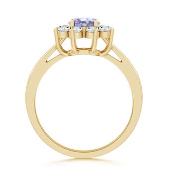 A - Tanzanite / 0.78 CT / 14 KT Yellow Gold