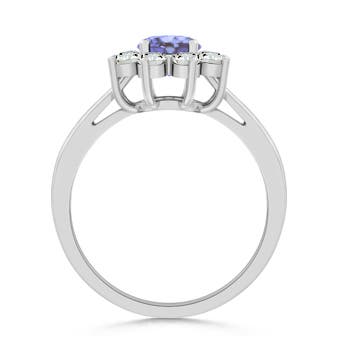 AA - Tanzanite / 0.78 CT / 14 KT White Gold