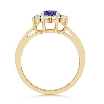 AAA - Tanzanite / 0.78 CT / 14 KT Yellow Gold