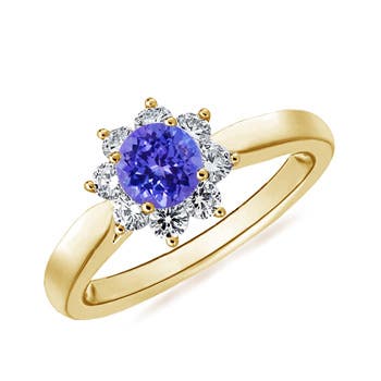 AAAA - Tanzanite / 0.78 CT / 14 KT Yellow Gold