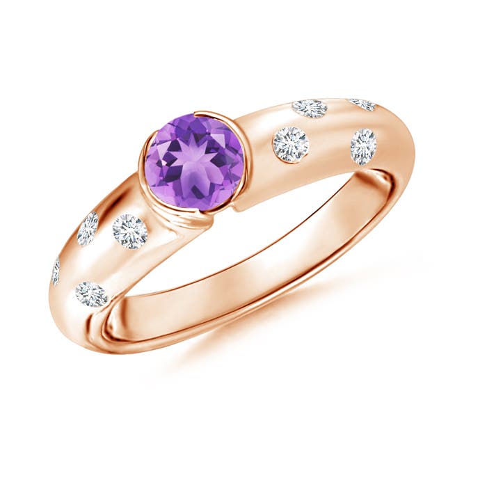 A - Amethyst / 0.62 CT / 14 KT Rose Gold