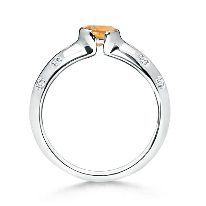 A - Citrine / 0.62 CT / 14 KT White Gold