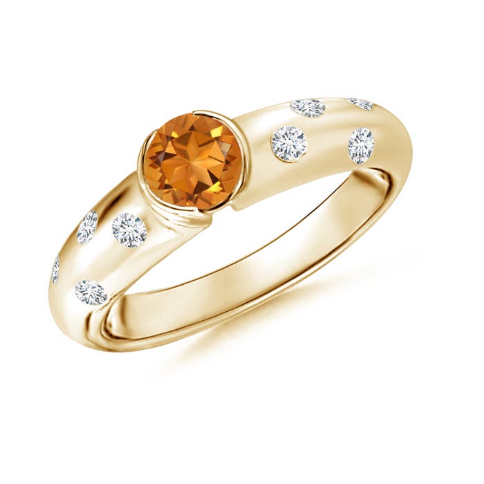 AAA - Citrine / 0.62 CT / 14 KT Yellow Gold