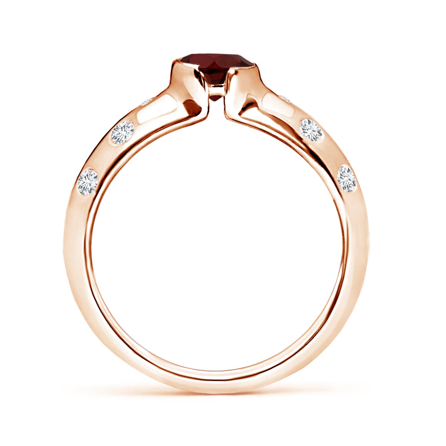 AA - Garnet / 0.77 CT / 14 KT Rose Gold