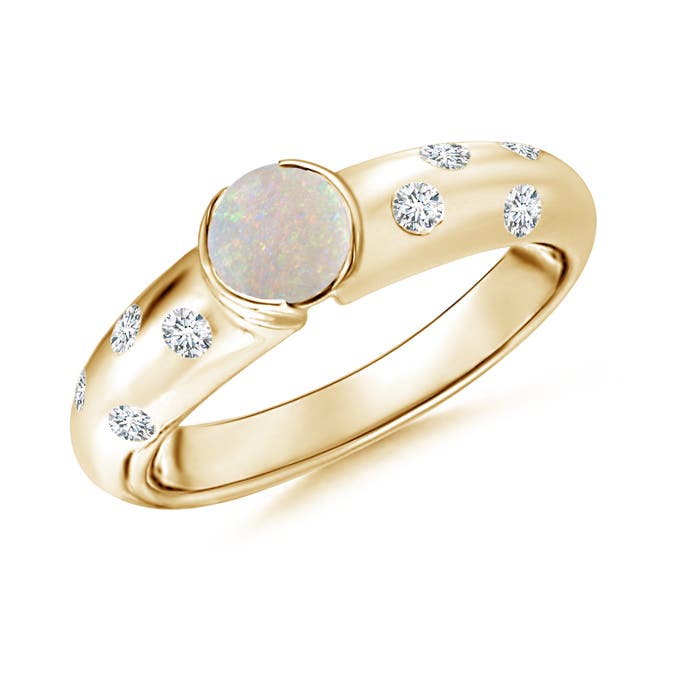 AA - Opal / 0.5 CT / 14 KT Yellow Gold