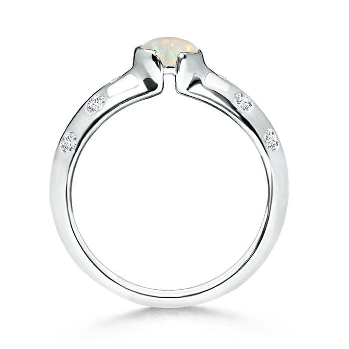 AAA - Opal / 0.5 CT / 14 KT White Gold